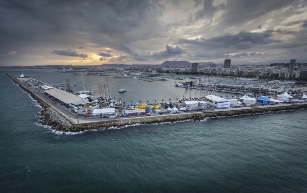 October 2, 2014. Aerial view of the Volvo Ocean Race Village.