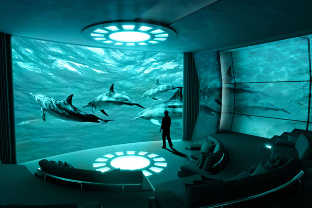Sala Nemo, o cinema IMAX em um superiate