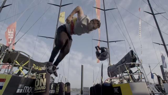 Free Runners saltam nos barcos da Volvo Ocean Race