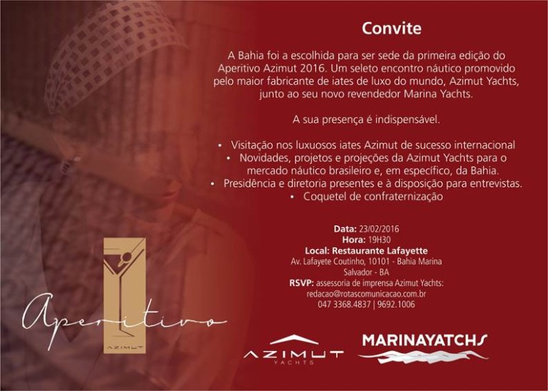 Bahia recebe o primeiro Aperitivo Azimut de 2016
