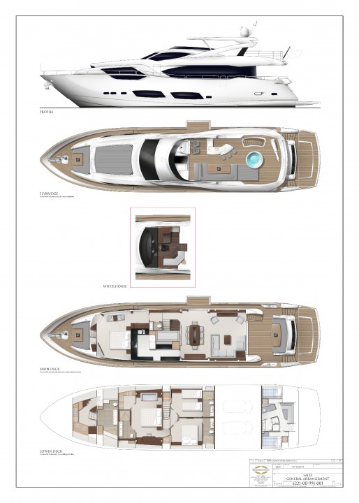 Sunseeker 95 Yacht_planta
