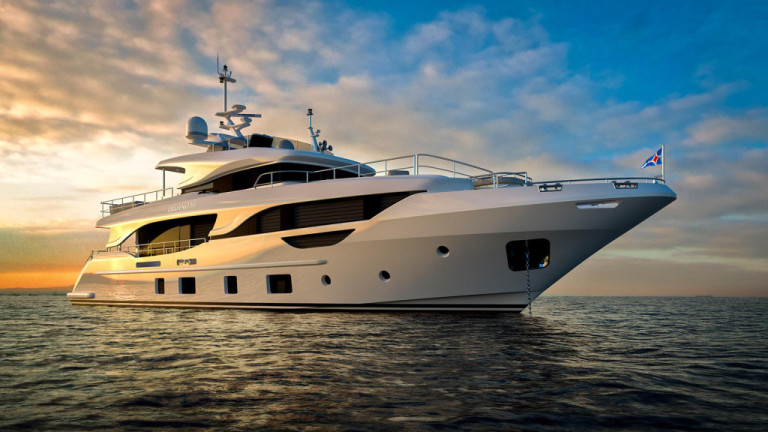 Primeira Benetti Delfino 95 vendida e em construção