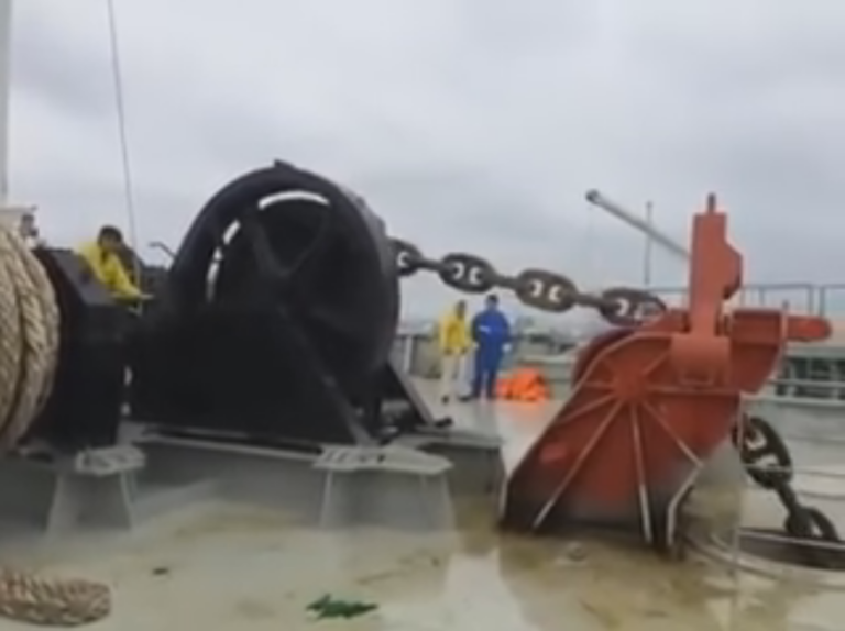 Você sabe o que acontece quando a âncora de um navio se torna incontrolável?