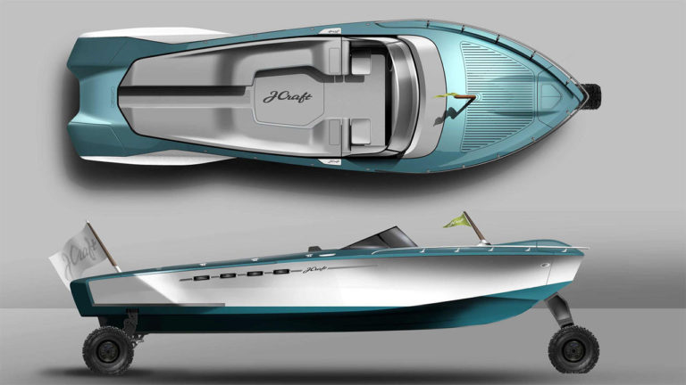 Sea Legs e J Craft revelam barco retrô anfíbio