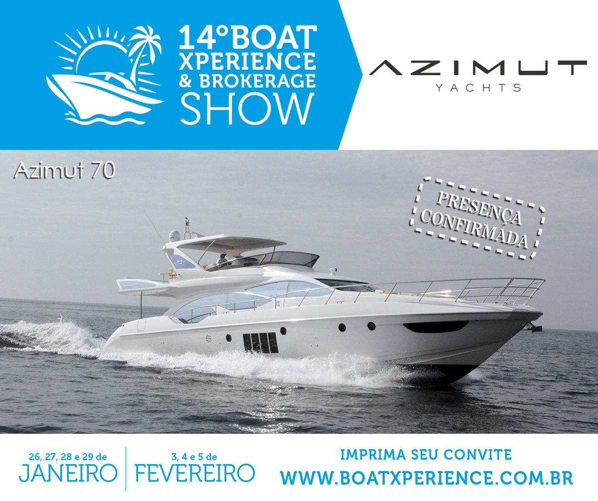 Azimut 70 estará entre os destaques do 14º Boat Xperience