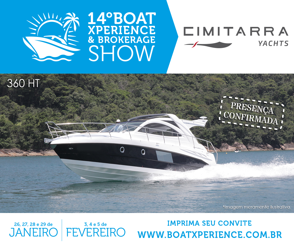 Cimitarra 360 HT será exposta no Boat Xperience