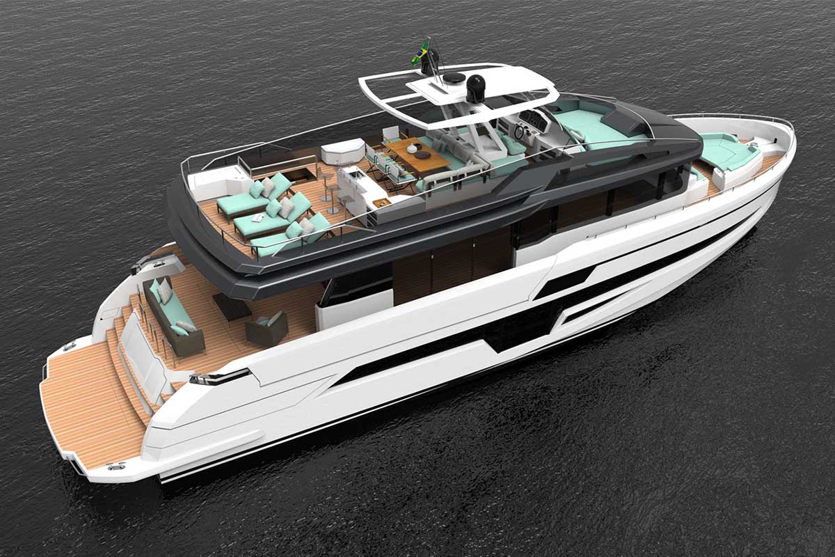 Okean Yachts 80 pés projeto