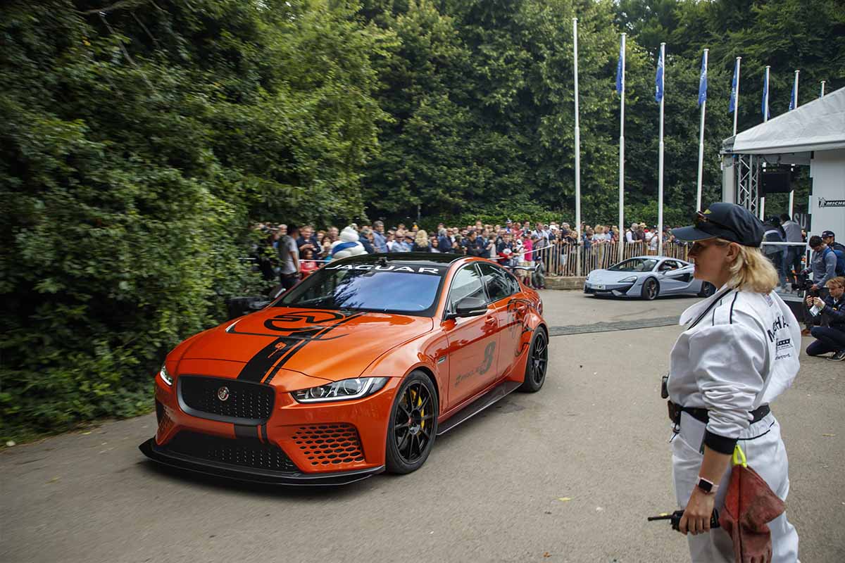 Jaguar-XESV-Project8-Goodwood - boat shopping