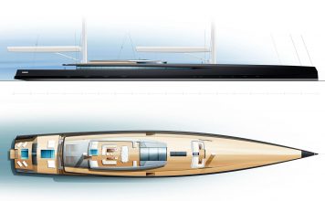 super veleiro SY300 exterior lines - boat shopping