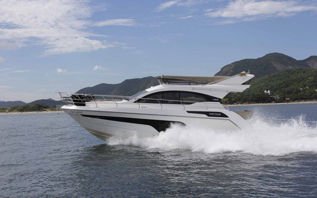 boat teste triton 460 fly - boat shopping