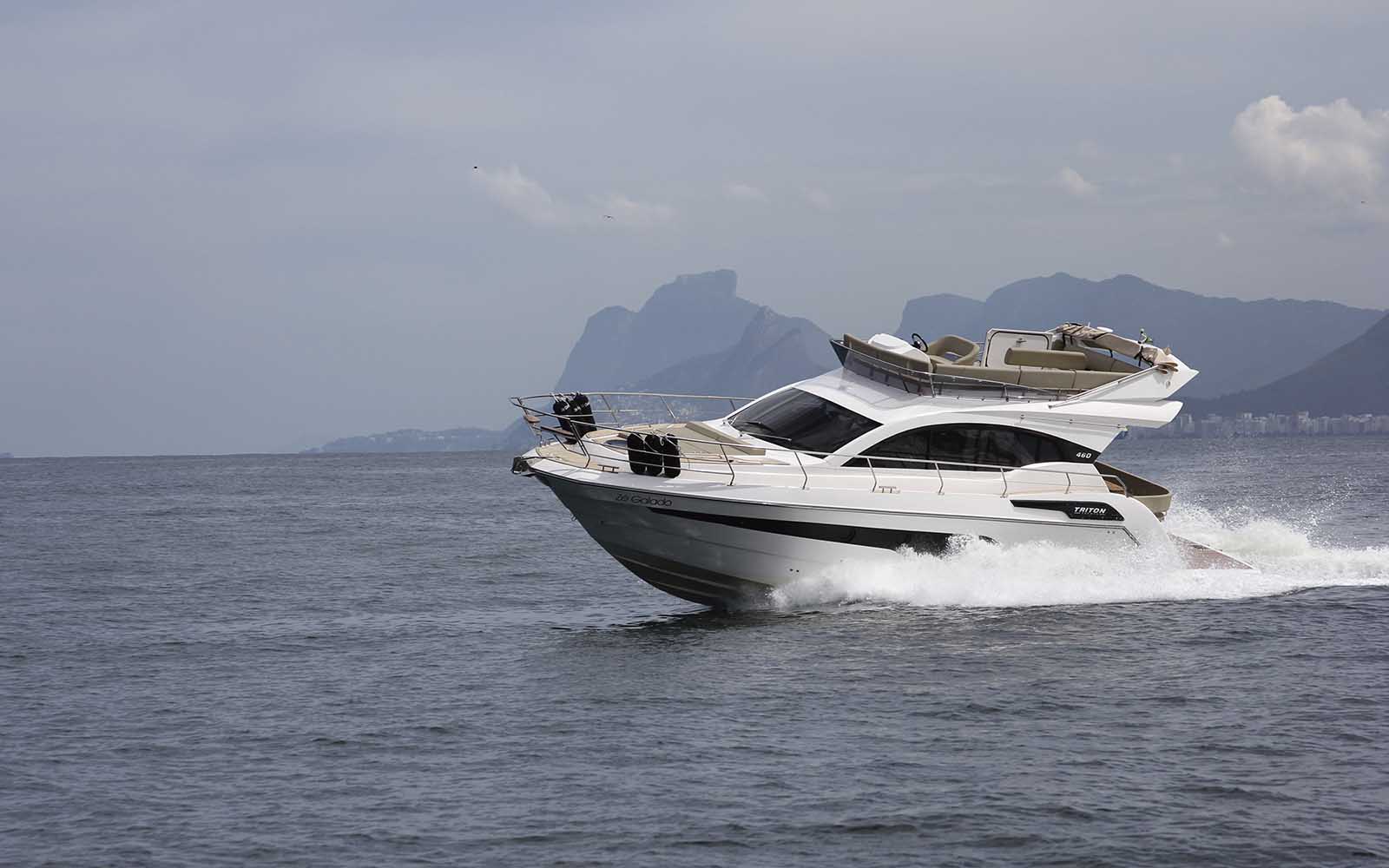 boat teste triton 460 fly - boat shopping