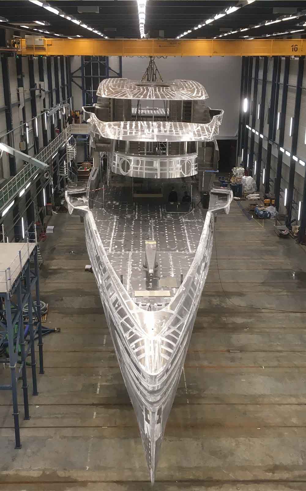 Royal Huisman Projeto Phi construção - boat shopping