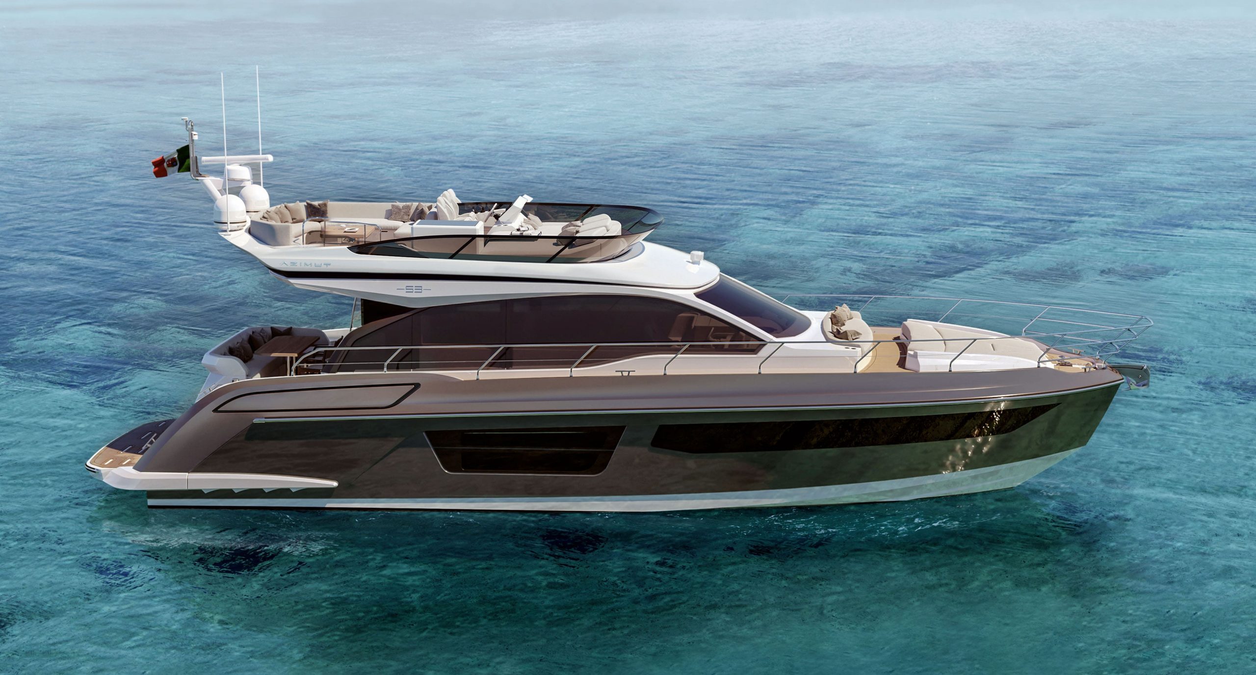 Nova Azimut 53 será lançada ainda no início do ano! - Boat Shopping